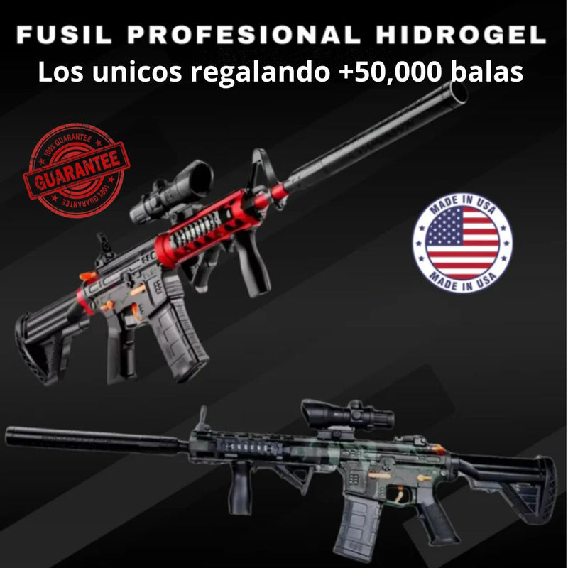 RIFLE DE HIDROGEL MODELO M416 + 50.000 BOLITAS ¡GRATIS!